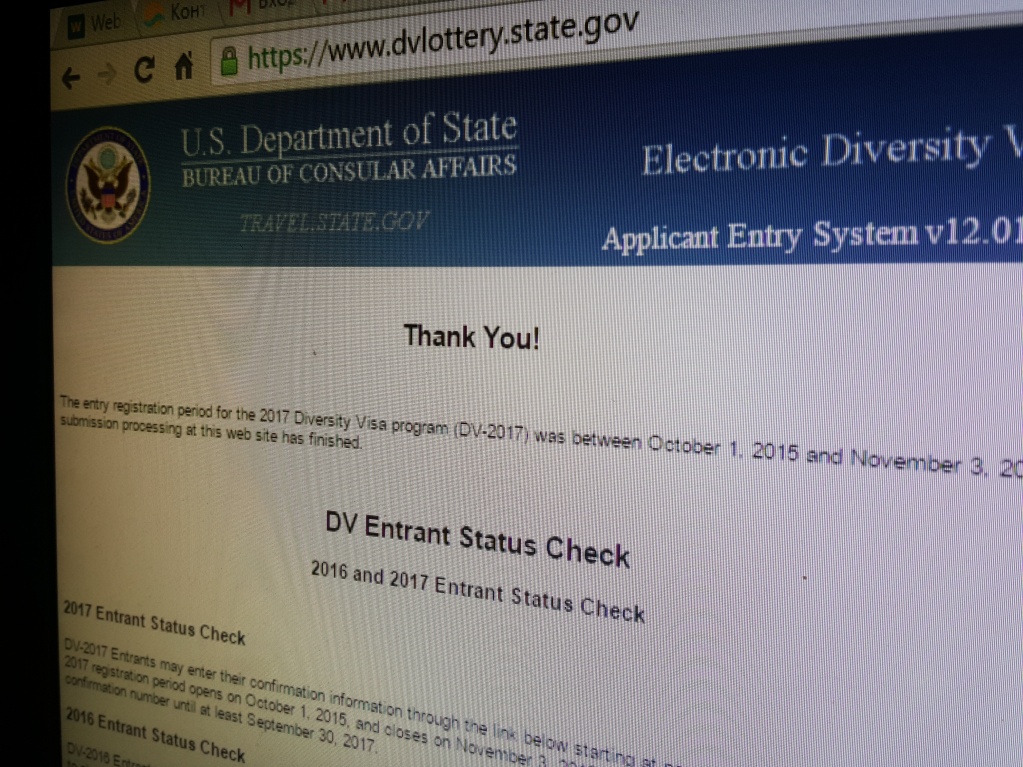 Каждый год правительством США проводится диверсификационная лотерея, ГРИН КАРТА